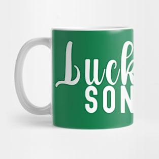 St Patrick's Day Gift For A Lucky Son Matching Family Design Mug